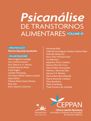 cover image of Psicanálise de transtornos alimentares, Volume 3